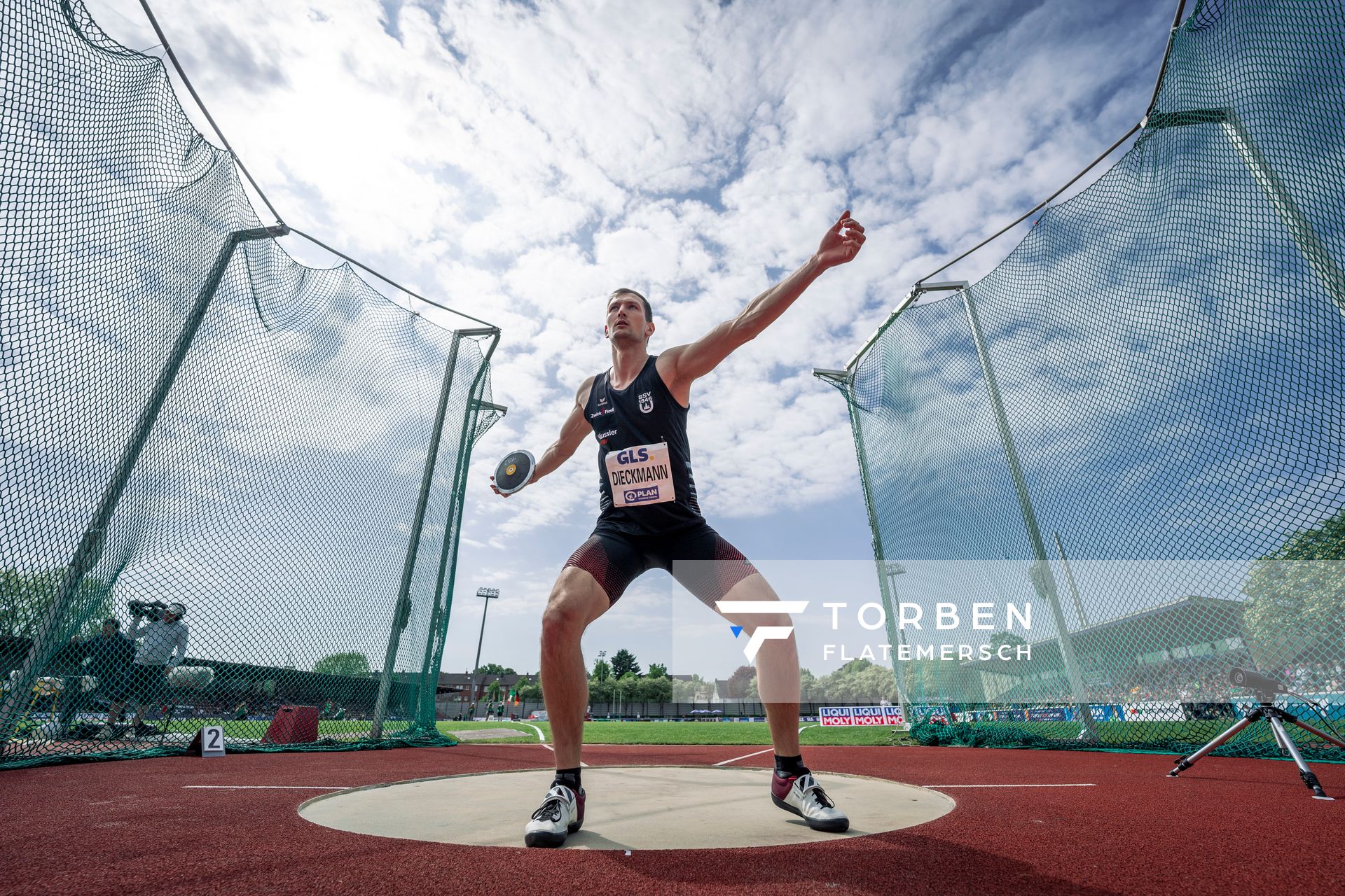 Luca Dieckmann (SSV Ulm 1846) beim Diskuswurf am 08.05.2022 beim Stadtwerke Ratingen Mehrkampf-Meeting 2022 in Ratingen